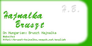 hajnalka bruszt business card